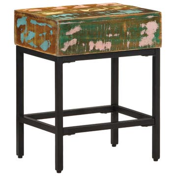 vidaXL Bijzettafel 40x30x51 cm massief gerecycled hout, Verzenden, Nieuw, 45 tot 60 cm