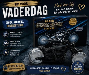 Tiverton Black Chase Dream Motor Parfum Set 50+30 ml, Nieuw