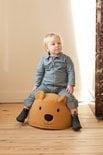 Childhome Teddy Beer Poef – 40x40x25 cm – Zachte Beige P, Kinderen en Baby's, Verzenden, Nieuw