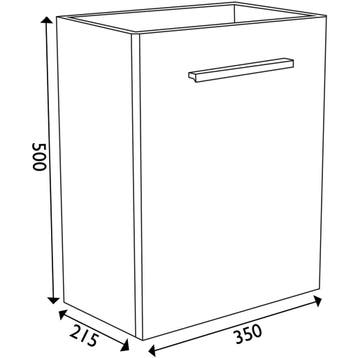 Xellanz Zenti Fonteinkast - 40x22cm - Glans Wit, Ophalen of Verzenden, Nieuw