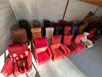 Jong gebruikte sta op stoelen van €400,- tot €1400, voorraad, Huis en Inrichting, Minder dan 75 cm, Leer, Zo goed als nieuw, 50 tot 75 cm