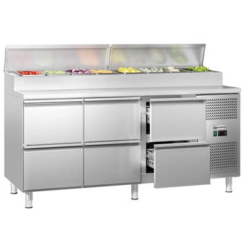 GGM Gastro | Saladette ECO - 1795x700mm - 6 lades - voor 8x, Verzenden, Nieuw in verpakking