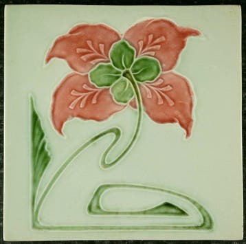 Jugendstil Tegel - floraal - Georg Schmider, Zell am