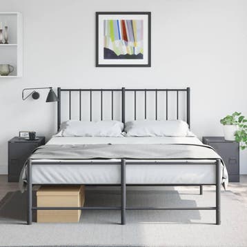vidaXL Nachtkastjes 2 st 34,5x39x44 cm staal, Verzenden, Nieuw, Metaal of Aluminium