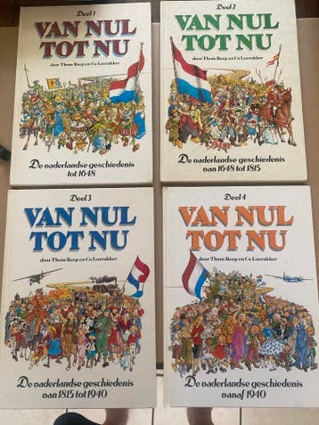 De Vaderlandse Geschiedenis in Stripvorm Hardcover 4 delen, Boeken, Verzenden, Gelezen