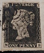 Groot-Brittannië 1840/1841 - Koningin VICTORIA 1d 1841 Zwart, Gestempeld