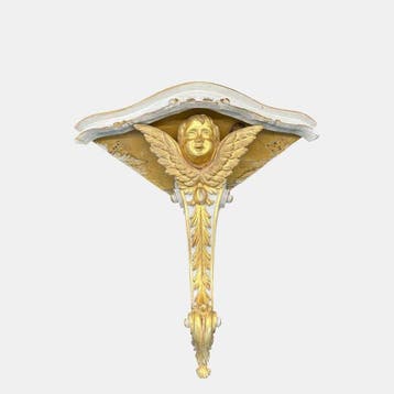 Wandrek - Hout - Sokkel met vergulde putto
