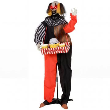 Geanimeerde Halloween Popcorn Clown Met Opschietend Hoofd, G, Kinderen en Baby's, Carnavalskleding en Verkleedspullen, Verzenden