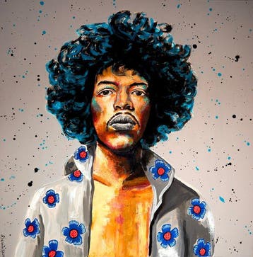 Bazévian DelaCapucinière - Portrait Jimi Hendrix Can you see