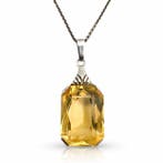Zonder minimumprijs - Halsketting Zilver - Citrine, Nieuw