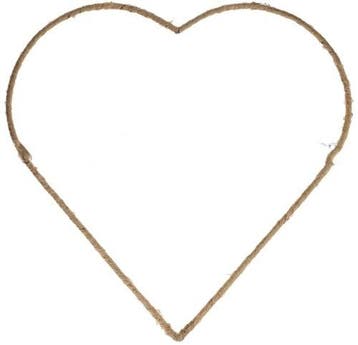 Metalen Hart natuur omwikkeld 25 cm, Huis en Inrichting, Ophalen of Verzenden, Nieuw