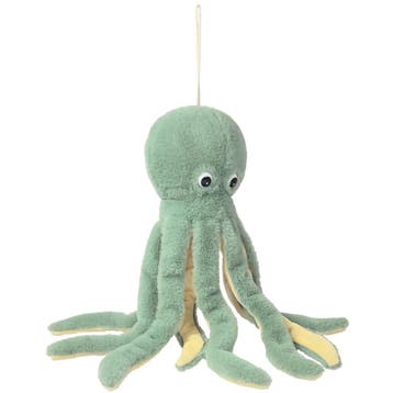 Inware inktvis knuffel - pluche - groen - zwemmend - 36 cm, Verzenden, Nieuw