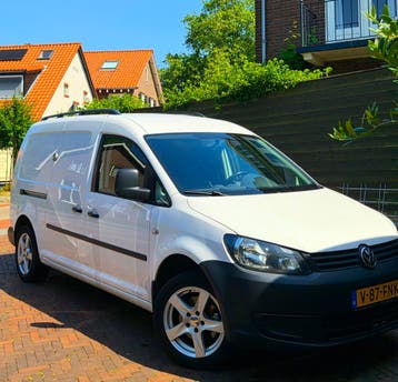 Volkswagen Caddy Maxi 1.6 TDI | DSG | 2015 | Trekhaak | Wit, Automaat, Stof, Gebruikt, Zwart