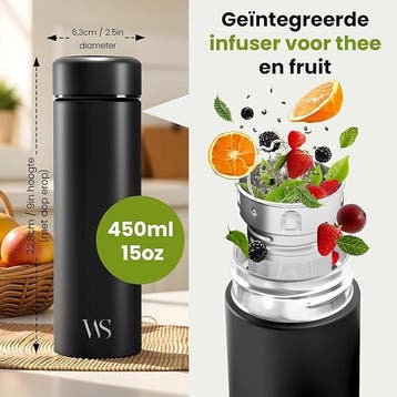 Thermos drinkbeker thee of fruit infuser Wilford & sons, Ophalen of Verzenden, Nieuw