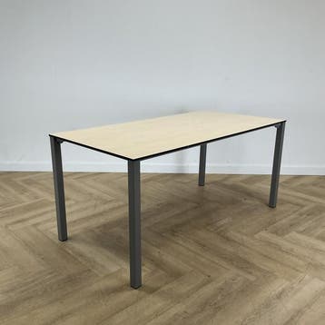 Eromes kantinetafel 160x80 cm,  ahorn - grijs, Ophalen of Verzenden, Gebruikt, Bureau