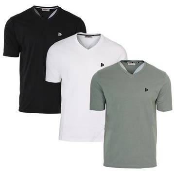 Donnay Donnay Heren - 3-Pack - V-neck T-Shirt Berno - Zwart, Verzenden, Nieuw