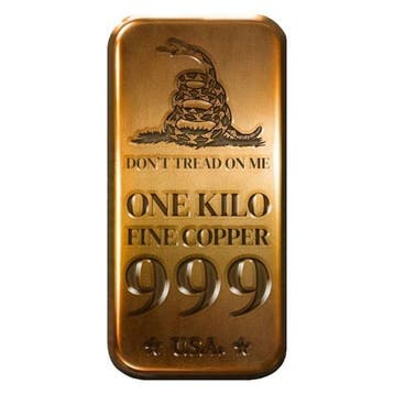 1 kilogram - Koper .999 - 1 Kilo 999 Fine Copper Dont Tread