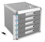 Organizer met 5 Lades – Aluminium Bureaukast met Slot, Verzenden, Nieuw in verpakking
