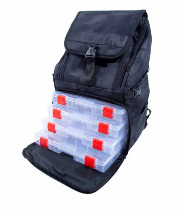Ultimate Dark Camo Backpack (Incl. 4 Tackleboxen), Verzenden, Nieuw, Overige typen