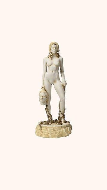 Beeld, Medusa con Testa di Perseo Statua Scultura - 25 cm -