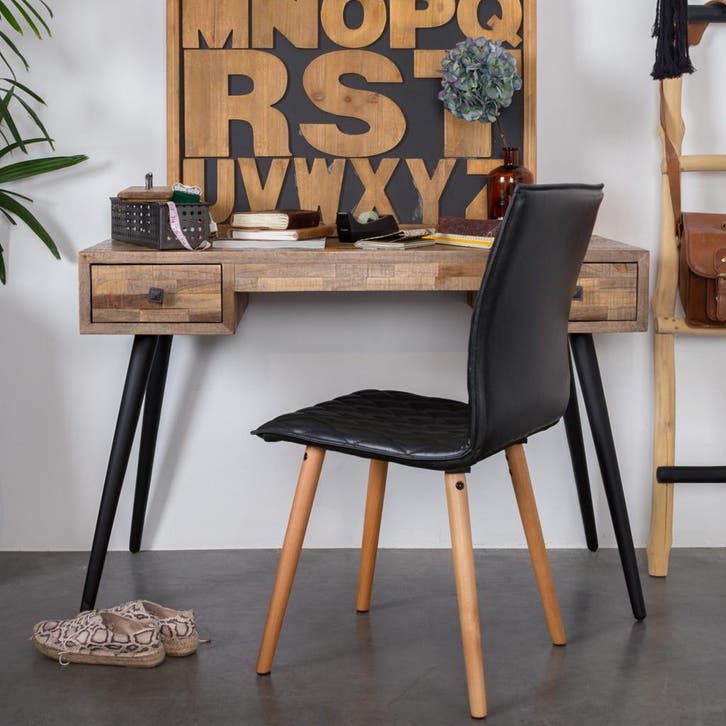 *WOONWINKEL* Teak Bureau Met Lades, Huis en Inrichting, Bureaus, Nieuw, Verzenden