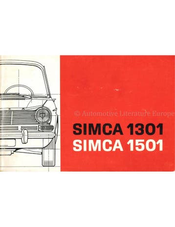 1970 SIMCA 1301 | 1501 INSTRUCTIEBOEKJE DUITS | ITALIAANS, Auto diversen