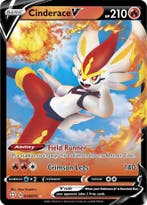 Cinderace v 018/072 shining fates, Ophalen of Verzenden, Nieuw, Losse kaart, Foil