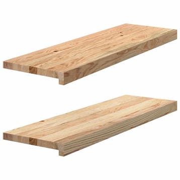vidaXL Vensterbanken 2 st onbehandeld 80x25x2 cm massief, Verzenden, Nieuw