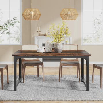 Industriële Eettafel 6-8 Personen - 160x80 cm - Rustiek Hout, Verzenden, Nieuw