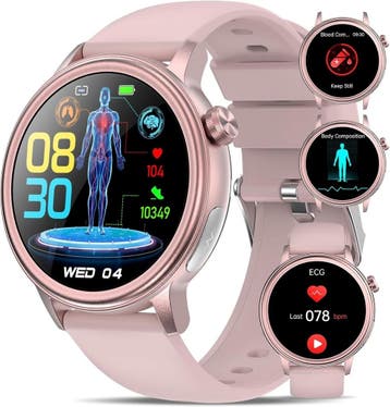 Polshorloge smartwatch 1.39 | retourdeal 57% korting, Zwart, Nieuw, Ophalen of Verzenden, Waterdicht