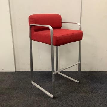 design barkruk Limitless, zithoogte 78 cm, metaal - rood, Huis en Inrichting, Barkrukken, Ophalen of Verzenden, Gebruikt