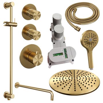Brauer Gold Edition Thermostatische Regendoucheset Inbouw -, Ophalen of Verzenden, Nieuw