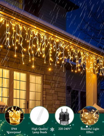 LED Lichtgordijn - Kerstversiering  - Kerstverlichting - 100, Verzenden, Zo goed als nieuw