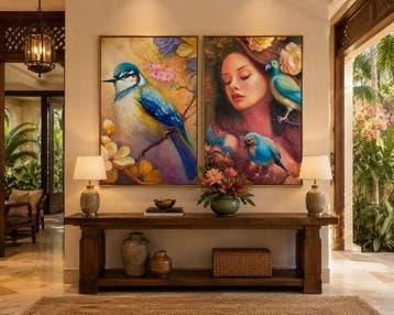 Víctor Hugo 100 x 70 cm - El Susurro del Pájaro Azul a la
