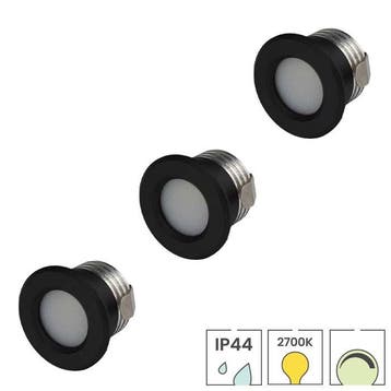 Set van 3 LED mini inbouwspots | 3 watt dimbaar | 2700K warm, Verzenden, Nieuw, Overige fittingen