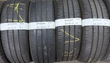 4x 195-55-16 Goodyear Zomer 4x 5.5mm €50 Per Band 195 55 16, Auto-onderdelen, Ophalen, Gebruikt, 16 inch, Band(en)