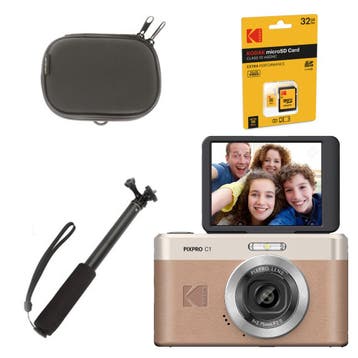 Kodak Pixpro C1 Camera Kit Bruin - Nieuw!, Audio, Tv en Foto, Fotocamera's Digitaal, Nieuw, Ophalen of Verzenden, Kodak, Geen optische zoom