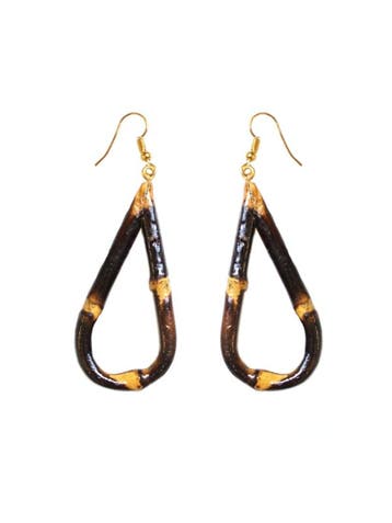 Collectif, Tiki Teardrop Bamboo Earrings., Verzenden, Nieuw