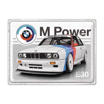 BMW M Power E30 reclamebord, Ophalen of Verzenden, Nieuw