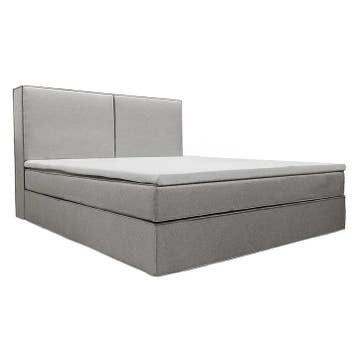Boxspring Detroit - Chenillestof - Incl. Opbergruimte - Grij, Verzenden, Nieuw
