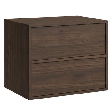 Wastafel Onderkast Mali 60 cm Walnoot bruin Wastafelmeubel, Verzenden, Nieuw