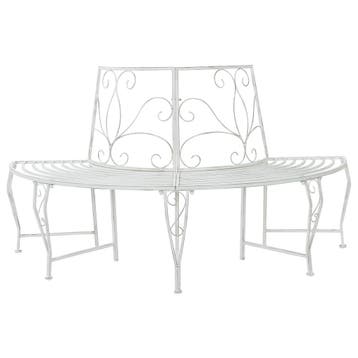 vidaXL Boom bank 4 -zits 160 x 80 x 89 cm steel Antiek wit, Verzenden, Nieuw, Metaal