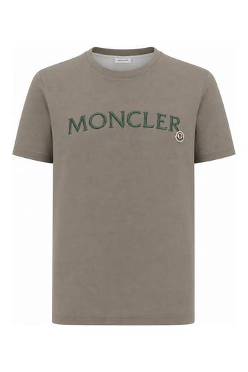 Moncler T-shirt in maat L Grijs, Kleding | Dames, T-shirts, Moncler, Verzenden, Gedragen, Grijs