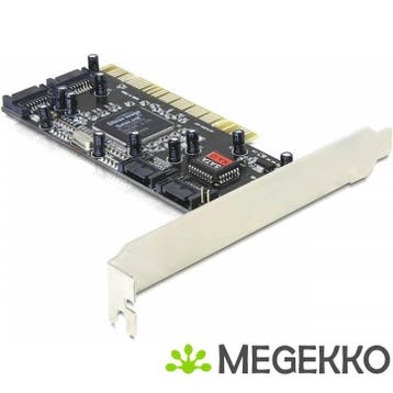 Delock 70154 PCI-kaart > 4 x interne SATA met RAID, Verzenden, Nieuw, DeLock