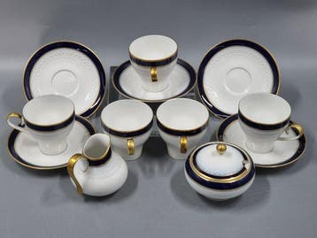 Hutschenreuther Tirschenreuth Mokka Set 12-teilig – Blau