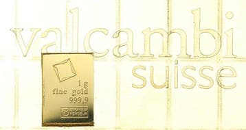 1 gram - Goud .999 - Valcambi, Switzerland (Zonder