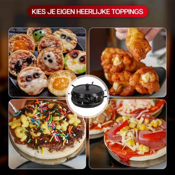 CuisineKing Pizza Oven Black Edition - 6 Personen -, Ophalen of Verzenden, Zo goed als nieuw