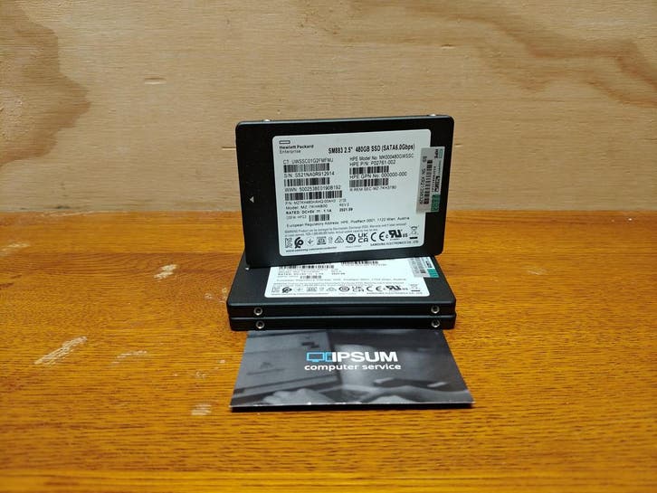 HPE SM883 2,5 inch 480gb SSD P/N: P02761-002, Computers en Software, Harde schijven, Refurbished, Ophalen of Verzenden