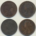 Verenigd Koninkrijk. Victoria. Halfpenny 1862-1881 (Lot of 4, Postzegels en Munten, Munten | Europa | Niet-Euromunten
