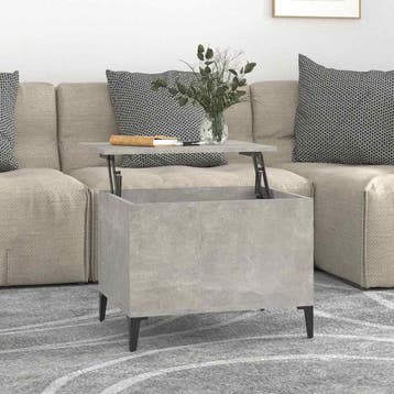 vidaXL Salontafel 60x44,5x45 cm bewerkt hout betongrijs, Minder dan 50 cm, 50 tot 100 cm, Verzenden, Nieuw